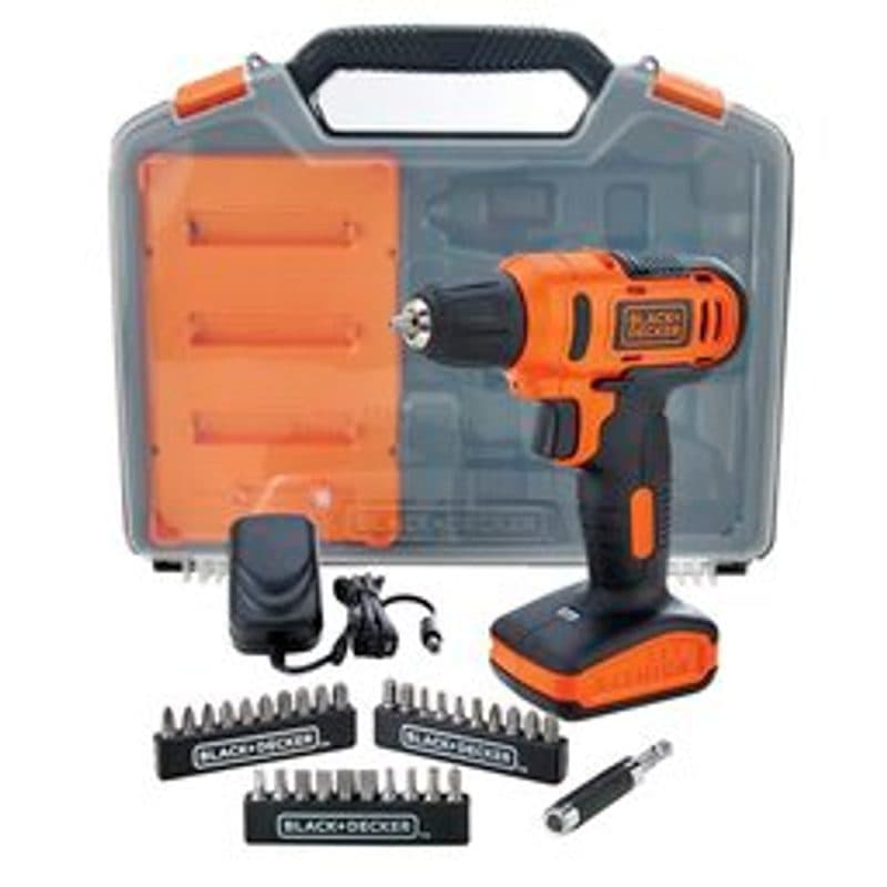 Parafusadeira/Furadeira Black+Decker LD12SC-BR 12V com Maleta e 31 Acessórios